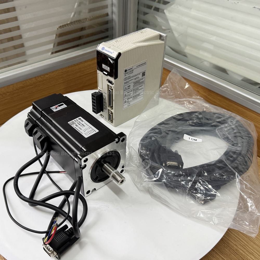 Leadshine H2-758 Hybrid Servo Stepper Motor Driver Set Nema34 86HSM85-BZ-E1 8.5N Torque with 10m Encoder Cable for CNC