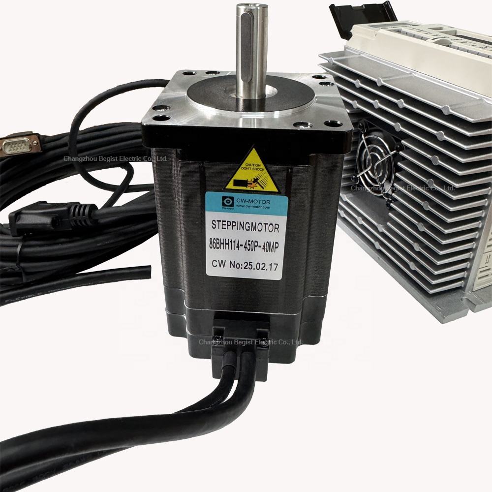 86BHH114-450P-40MP Nema34 Hybrid 2-Phase Stepper Motor 62kgf.cm (6.2N.m) with 5A Shaft 14mm High Performance Product Category