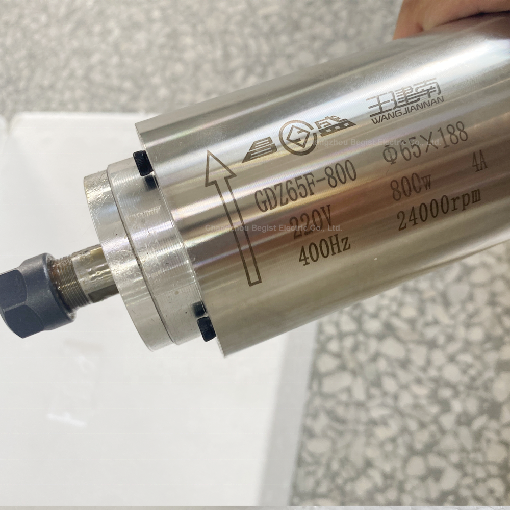 1.5W GDZ65F-800 GDZ Series Air Cooled Spindle Motor for CNC Drilling ER11 Collet 24000rpm 110V-220V-380V