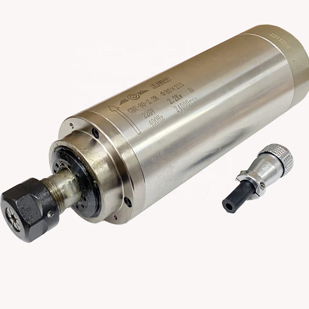 GDZ-80-2.2B 80x213 220V 2.2KW 8A 400 HZ 24000Rpm Water Cooled Spindle Motor for Multi-spindle CNCs