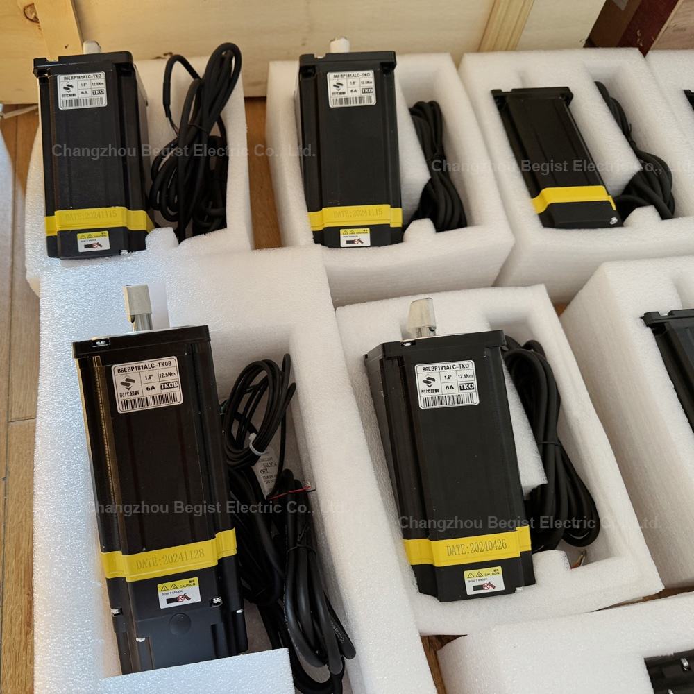 Nema 34 Hybrid Closed Loop Stepper Motor Kit 6A 86mm with 12nm Brake 2M Encoder Cables Driver for CNC Engraving Machine