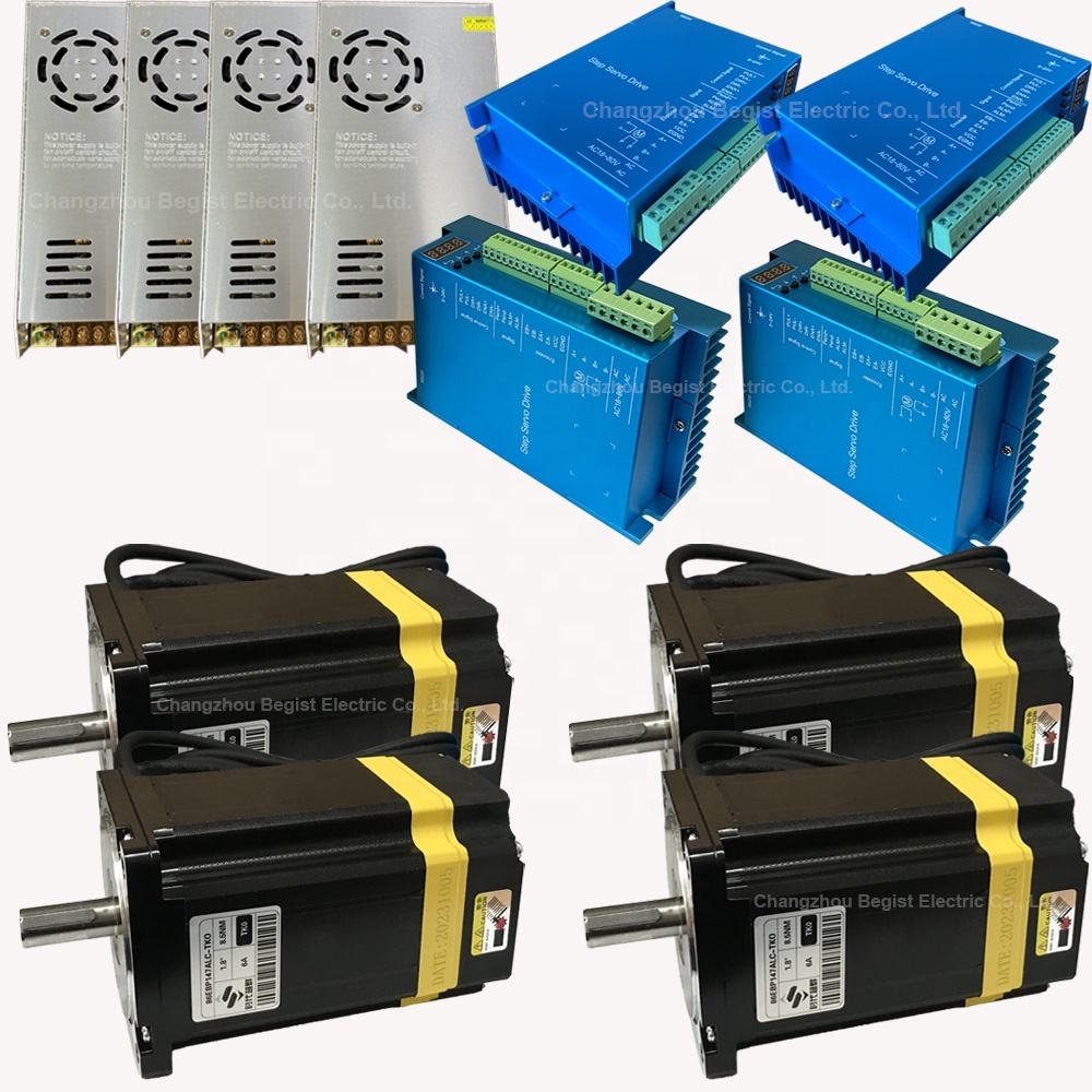 NEMA34 Hybrid Servo Step Motor 86X147mm High Torque 8.5 N.m Closed Loop Stepper Motor for Sewing Machine